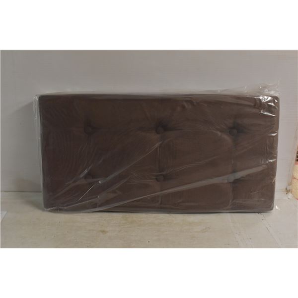 NEW BROWN STORAGE OTTOMAN