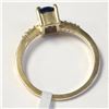 Image 4 : BZ1193-80 10K YELLOW GOLD BLUE SAPPHIRE / DIAMOND