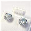 Image 3 : BZ1193-51 10K WHITE GOLD MOISSANITE EARRINGS