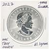 Image 1 : 2022 .9999 1OZ SILVER CANADA $5 COIN