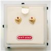 DECORATIVE EARRING GIFT BOX WITH 14 KT.