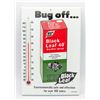 Image 1 : VINTAGE METAL BLACK LEAF BUG OFF THERMOMETER
