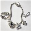 Image 1 : BZ1193-98 SILVER PANDORA STYLE W/ BEADS BRACLET