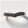 Image 1 : BZ1193-67 SILVER MARCASITE RING ( SIZE6 )