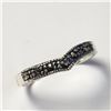 Image 2 : BZ1193-67 SILVER MARCASITE RING ( SIZE6 )