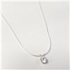 Image 2 : BZ1193-84 SILVER CUBIC ZIRCONIA 18" NECKLACE