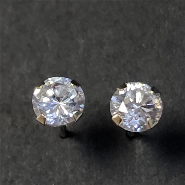 BZ1193-75 14K YELLOW GOLD CUBIC ZIRCONIA EARRINGS