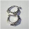 Image 2 : BZ1193-86 SILVER HOOP EARRINGS