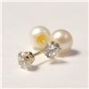 Image 2 : BZ1193-93 14K YELLOW GOLD CZ & FRESH WATER PEARL
