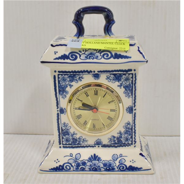 DELFT HOLLAND MANTEL CLOCK WORKS