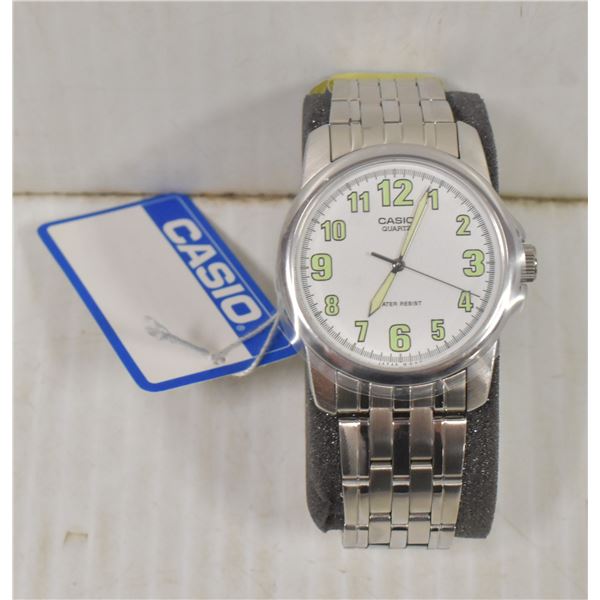 NEW CASIO ST. STEEL MEN'S WATCH WITH MANUAL