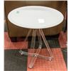 Image 1 : MODERN ROUND ACRYLIC END TABLE 23.5" DIAMETER