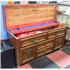 Image 1 : VINTAGE HUPPE CEDAR LINED CHEST FILLED WITH ESTATE