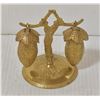 Image 1 : HEAVY BRASS HANGING SALT/PEPPER SHAKER NUTS