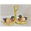 Image 1 : 8" MALLARD DUCK SALT/PEPPER SHAKERS W/STAND