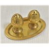 Image 1 : SOLID BRASS EGG SHAPED SALT&PEPPER SHAKERS