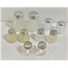 Image 1 : 5 SETS OF GLASS/CRYSTAL SALT/PEPPER SHAKERS