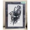 Image 1 : FRAMED SAX PLAYER " ARTIST UNKNOWN "