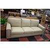 Image 1 : NEW GENUINE OFF WHITE LEATHER 3 SEATER SOFA