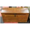 WOODEN CHEST WITH LOCKING TAB