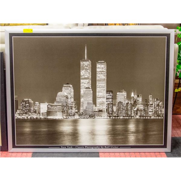 IKEA PRINT - TWIN TOWERS - 47  X 36 