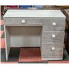 Image 1 : WOODEN CHILD DESK/VANITY (GREY) 38" X 20" X 30"