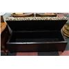 Image 1 : ZEBRA PRINT FAUX LEATHER STORAGE BENCH