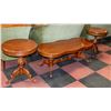 Image 1 : VINTAGE SET COFFEE TABLE & END TABLES (SOLID