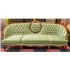 Image 1 : VICTORIAN STYLE COUCH (GREEN) 98" X 28" X 37"