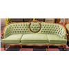 Image 1 : VICTORIAN STYLE COUCH (GREEN) 98" X 28" X 37"