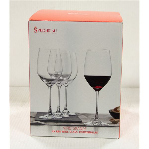 NEW BOX OF 4 SPIEGELAU 15 OZ RED WINE GLASSES