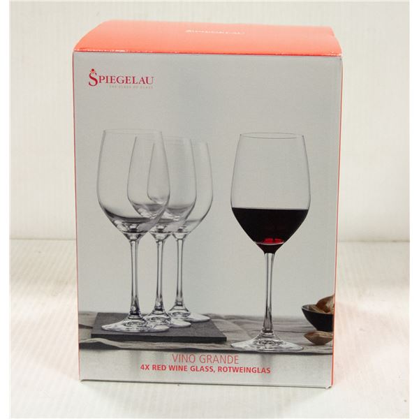 NEW BOX OF 4 SPIEGELAU 15 OZ RED WINE GLASSES