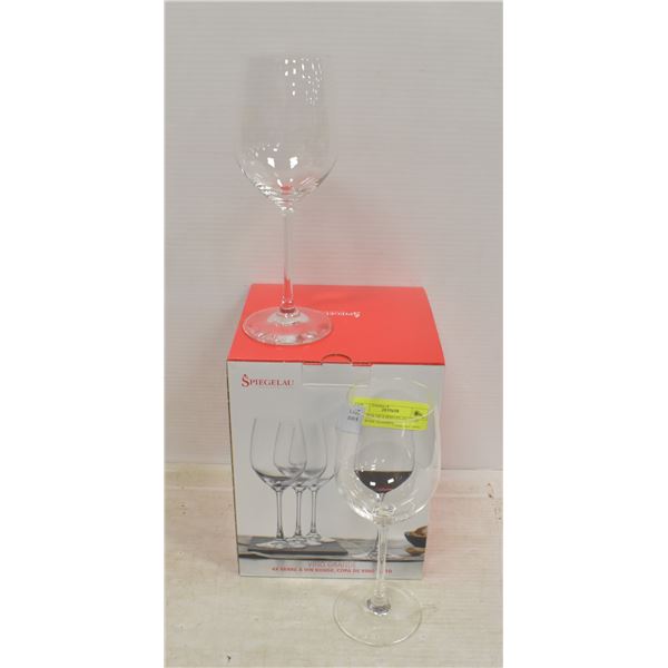 NEW BOX OF 4 SPIEGELAU 15 OZ RED WINE GLASSES