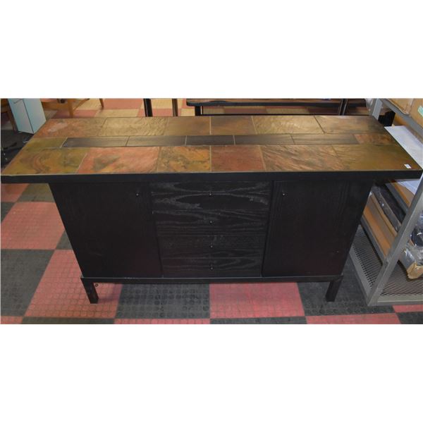 TILE TOP BUFFET WITH 4 DRAWERS