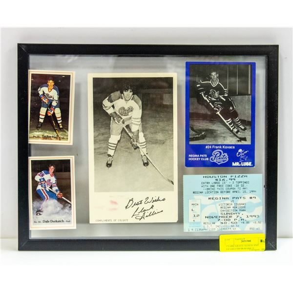 CLARK GILLES SIGNED AND FRAMED MEMORABILIA