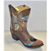 Image 1 : COWBOY BOOT WINE BOTTLE HOLDER
