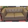 Image 1 : NEW GENUINE LIGHT BROWN LEATHER LOVESEAT AND CHAIR