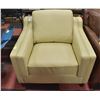 NEW GENUINE OFF WHITE LEATHER ARM CHAIR