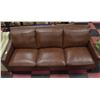 Image 1 : NEW GENUINE DARK BROWN LEATHER SOFA