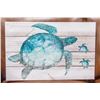 NEW CANVAS ARTWORK OF SEA TURTLES 15.5" X 24"