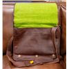 DARK BROWN LEATHER BUSINESS SATCHEL WITH SHOULDER