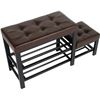 Image 2 : NEW DLANDHOME SHOE STORAGE BENCH AND RACK WITH