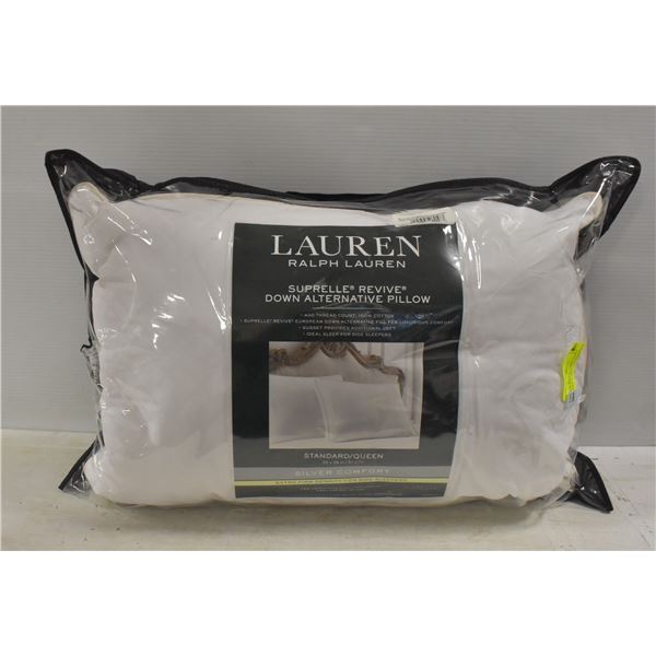 NEW REPACK LAUREN QUEEN DOWN ALTERNATIVE PILLOW