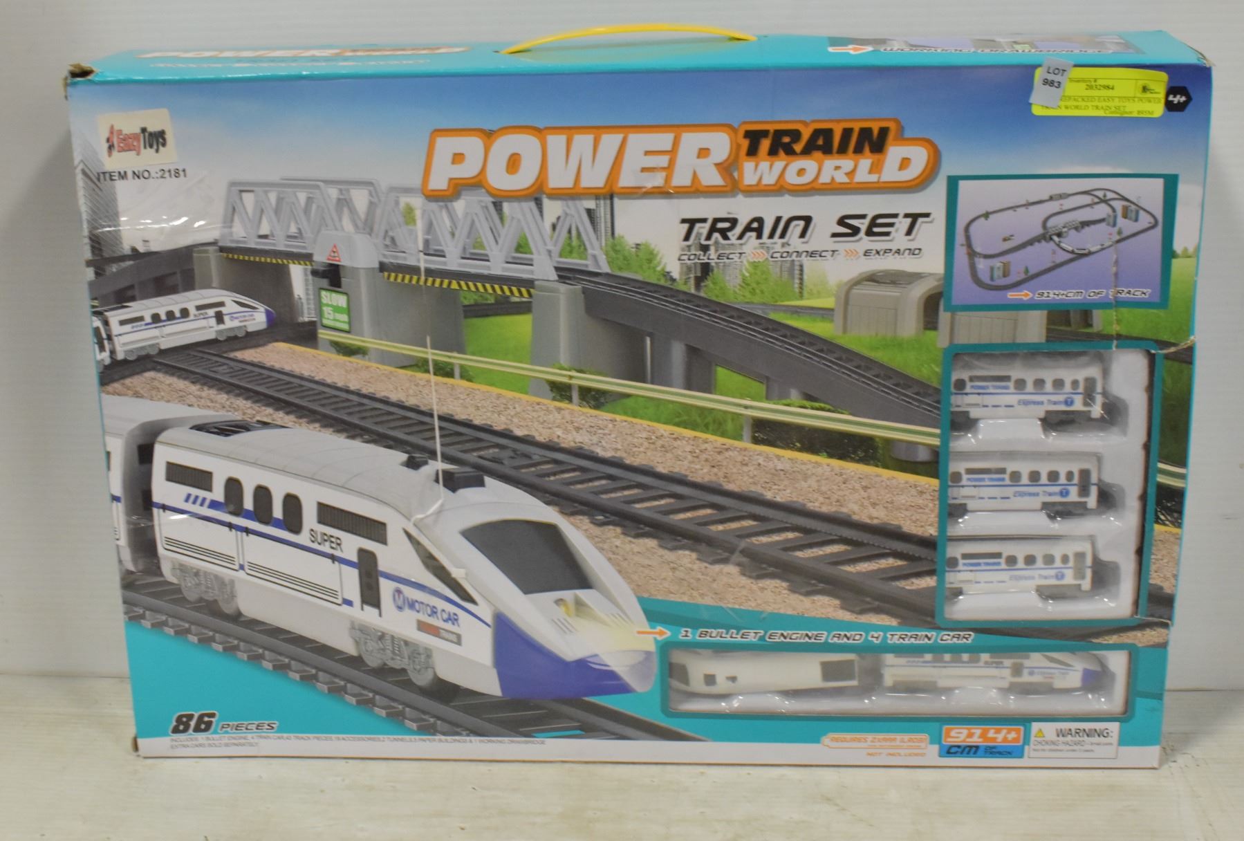 Two Power Set Train NEW REPACKED EASY TOYS POWER TRAIN WORLD TRAIN SET