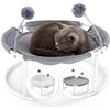 Image 1 : NEW RAISED CAT BED WITH A HANGING TOY - FAUX FUR