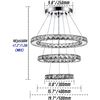 Image 2 : NEW 3 RING DROP DOWN ADJUSTABLE LED CHANDELIER