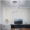 Image 3 : NEW 3 RING DROP DOWN ADJUSTABLE LED CHANDELIER