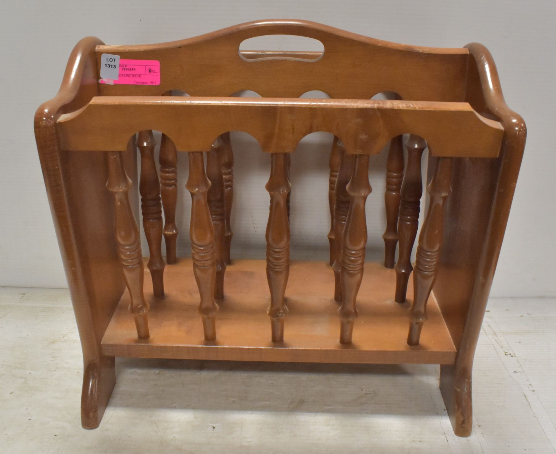 Maple Finish Magazine Rack SOLID MAPLE MAGAZINE RACK