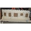 Image 1 : 2FT X 4FT AMTIQUED WHITE 5 FRAME WALL SHELF