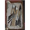 Image 1 : FLAT WITH 18 WOODEN HANDLE KNIVES